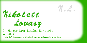 nikolett lovasz business card
